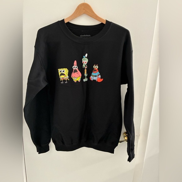 Nickelodeon Tops - SpongeBob SquarePants NWOT Nickelodeon Black Sweatshirt Size M
